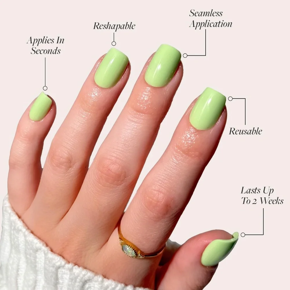 Glamnetic Press-On Nails Light Sage